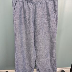 Tahari Chambray Ankle Pants